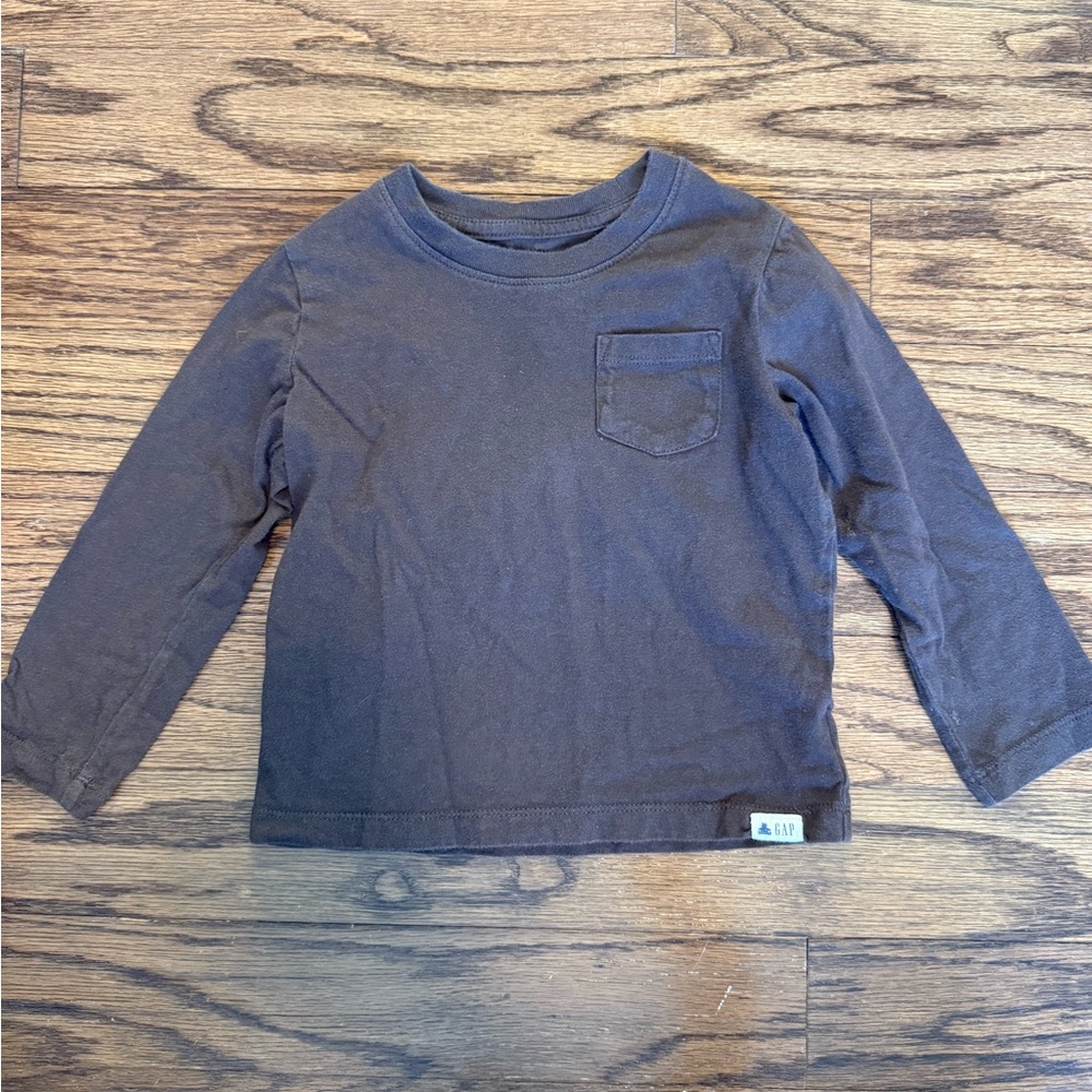 GAP baby Brown Long Sleeve Shirt - 3T